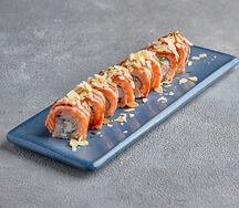 Лосось, креветка, миндаль