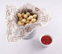 Детские пельмени жареные со сметаной или кетчупом (на выбор)