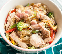 Лапша харусаме с курицей