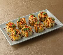 Ролл с угрём и крабом