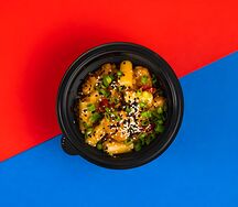 Креветки темпура с токпокки