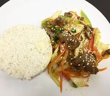 Рис с говядиной и овощами