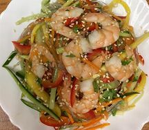 Салат с креветками