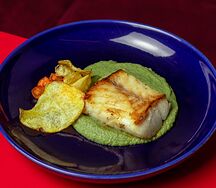 Треска с муссом из кабачка