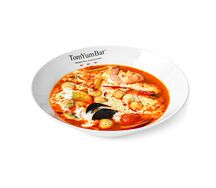 Tom Yum с морепродуктами с доброй порцией пропаренного риса