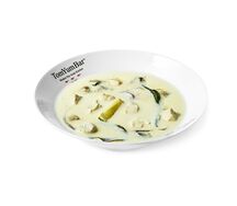 Tom Kha с курицей с доброй порцией пропаренного риса