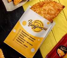 Чебурек с картофелем и колбасками