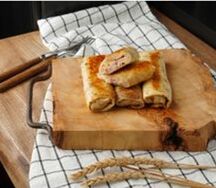 Блины с ветчиной и сыром