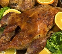 Тушеная утка с овощами