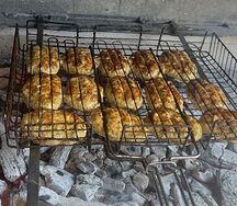 Котлеты cвинo-говяжьи на мангале