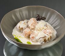 Лосось с картофелем беби