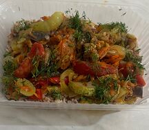 Рис с овощной подливкой