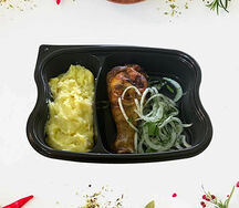 Пюре с куриной ножкой