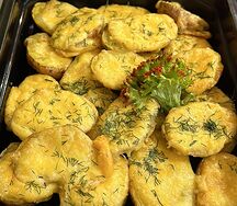 Картошка, запеченная с чесноком и сыром