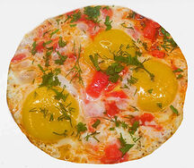 Яичница с помидорами и овощами