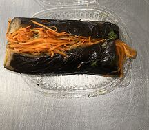 Баклажаны маринованные, начиненные корейской морковкой