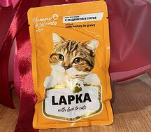 Жидкий корм Lapka с индейкой в соусе