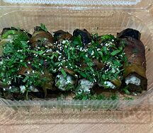 Рулетики из баклажанов с орешками и творожным сыром