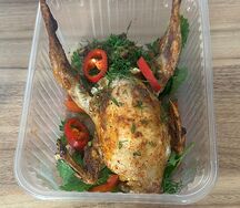 Перепёлка, фаршированная гречкой и беконом