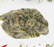 Куриная печень запечённая в сметане