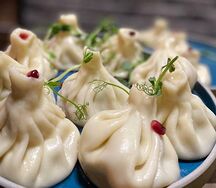 Хинкали с телятиной и тархуном