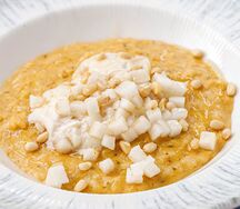 Ризотто с тыквой, грушей и муссом дорблю