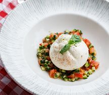 Буратта с овощами