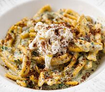 Казаречче с грибами и страчателлой