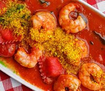 Креветки в томатном соусе