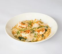 Паста Орзо с креветками и пармезаном