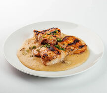 Курица, полента