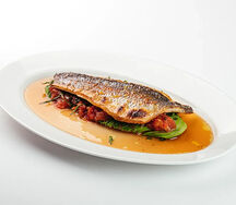 Сибас, авокадо, понзу