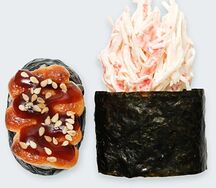 Запеченные суши с крабом