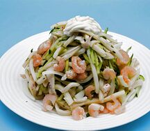 №432 Салат Кальмары с креветками под майонезом