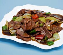 №516 Свинoй язык с болгарским перцем