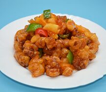 №504 Свинина в кисло-сладком соусе с ананасами