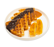 Венская вафля с карамелью и шоколадом