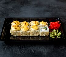 Запеченный с гребешком