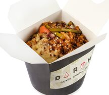 Рис с морским миксом в пряном соевом соусе