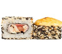 Запеченный с беконом и курицей