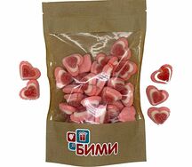 Мармелад Сердечки трехцветные в сахаре