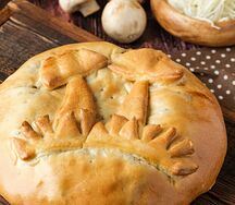 Пирог с капустой и грибами