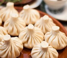 Хинкали со свининой и говядиной