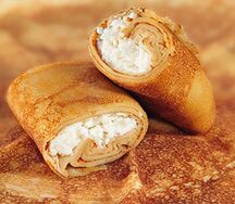 Блины с творогом