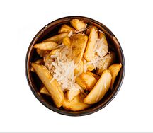 Картофель, запеченный с пармезаном и трюфельным маслом 