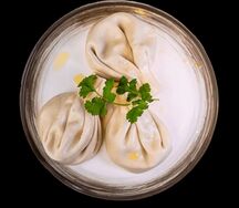 Хинкали с белыми грибами