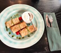 Хрустящие блинчики с мясом