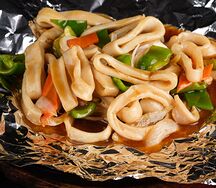 Кальмар на чугуне