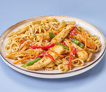 Удон с курицей терияки