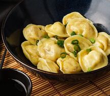 Пельмени с кимчи